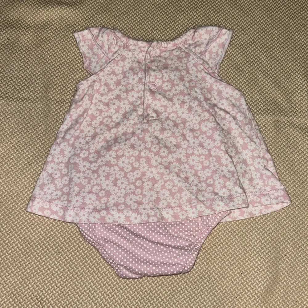 Carter's Pink Floral Diaper Cover with Bunny Pockets
